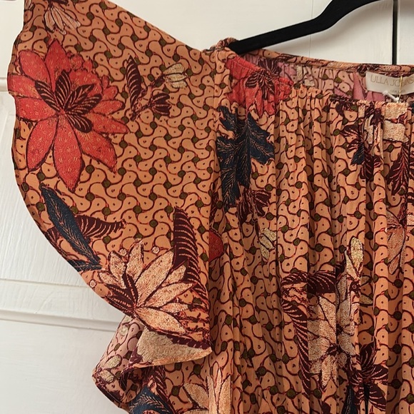 Ulla Johnson Ayla Mini Dress SILK Flutter Floral Tropical Ruffle NEW NWT Size 8 - Picture 8 of 17